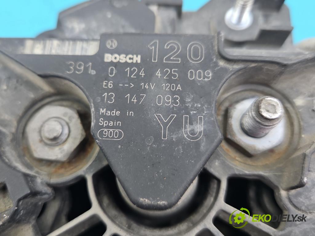 Opel Meriva A 2002-2010 1.6 16V 101 HP manual 74 kW 1598 cm3 5- Alternator 0124425009 (Alternátory)