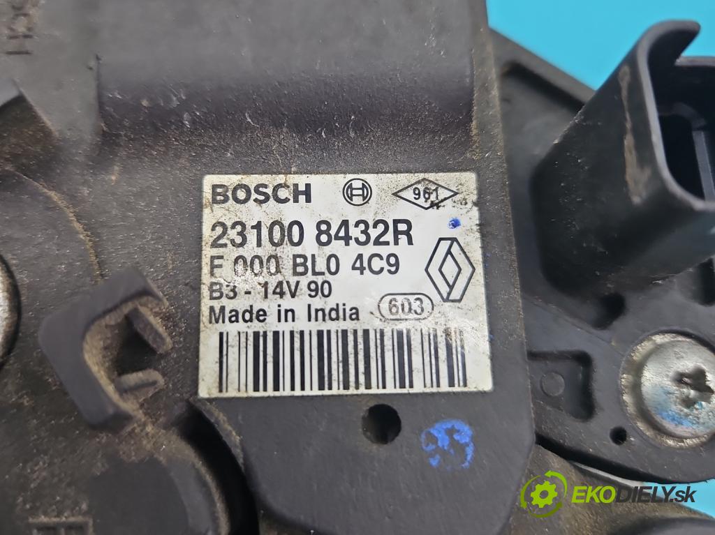 Dacia Duster I 2010-2018 1.6 16v 105 HP manual 77 kW 1598 cm3 5- Alternator 231008432R (Alternátor)