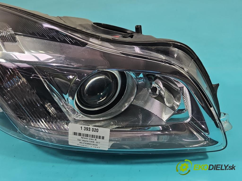 Opel Insignia A 2008-2017 2.0 cdti 160 HP manual 118 kW 1956 cm3 5- Reflektor: pravý  (Pravé)