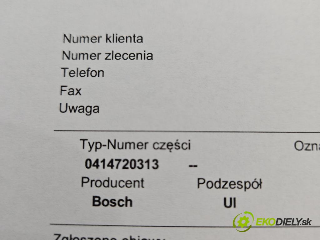 Audi A3 8P 2003-2012 1.9 tdi 105 HP manual 77 kW 1896 cm3 5- vstrekovacie čerpadlo 0414720313 (Vstrekovač paliva)