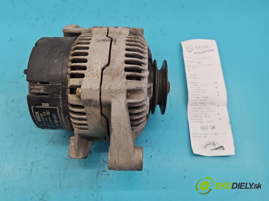 Opel Astra I 1991-2002 1.6 75 HP manual 55 kW 1598 cm3 5- Alternator 0123110005 (Alternátory)