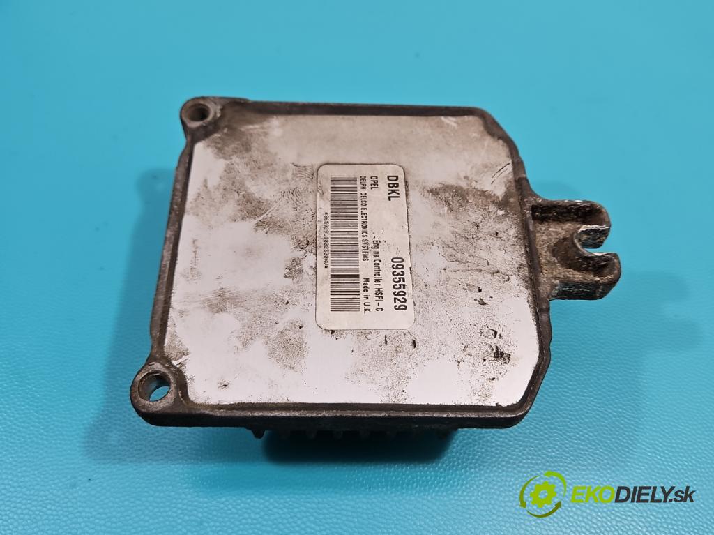 Opel Astra II 1998-2009 1.6 16V 101 hp manual 74 kW 1598 cm3 5- řídící jednotka motoru 09355929