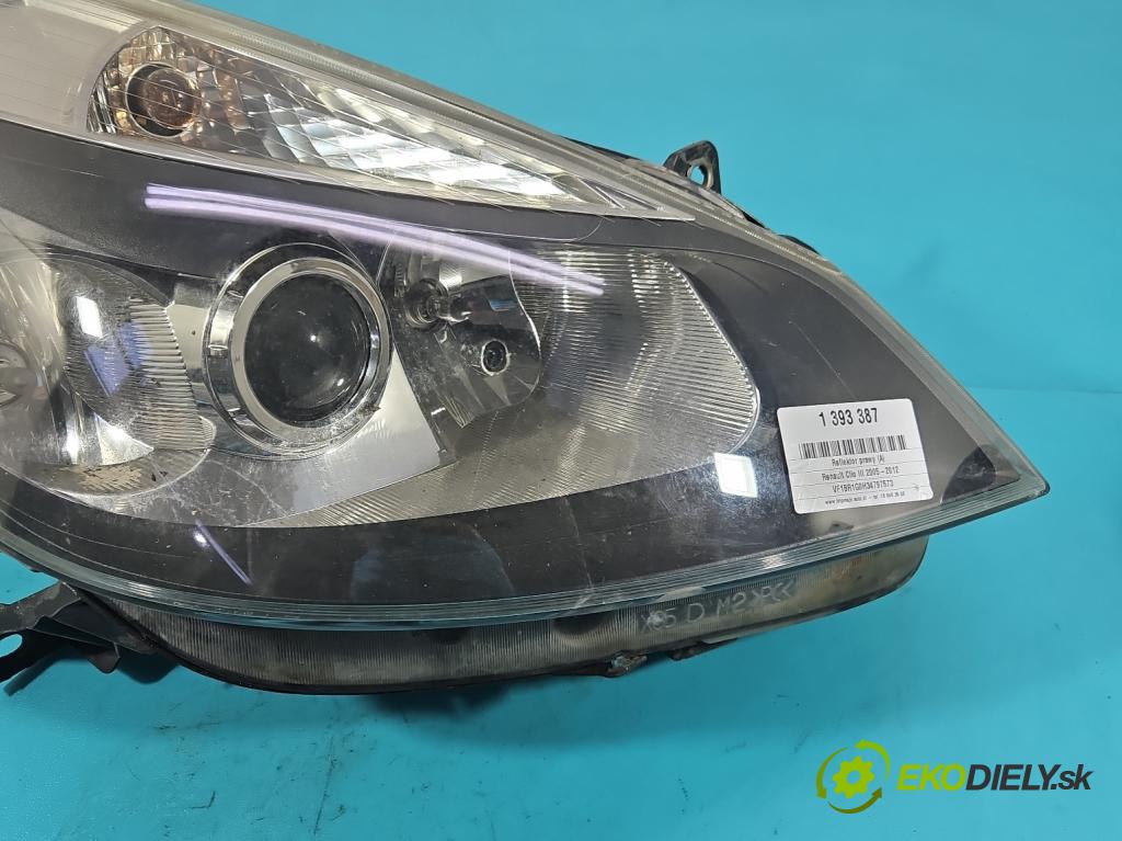 Renault Clio III 2005-2012 1.5 dci 68 HP manual 50 kW 1461 cm3 5- Reflektor: pravý 8200261612 (Pravé)