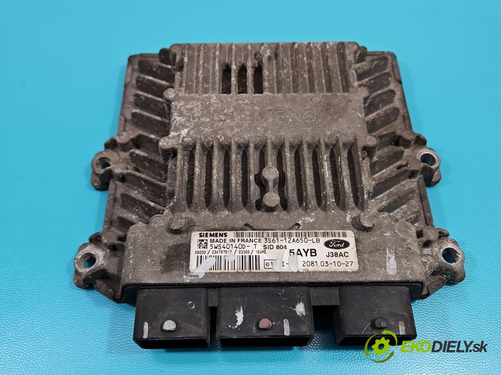 Ford Fiesta Mk6 2002-2008 1.4 tdci 68 hp manual 50 kW 1399 cm3 5- řídící jednotka motoru 3S61-12A650-LB