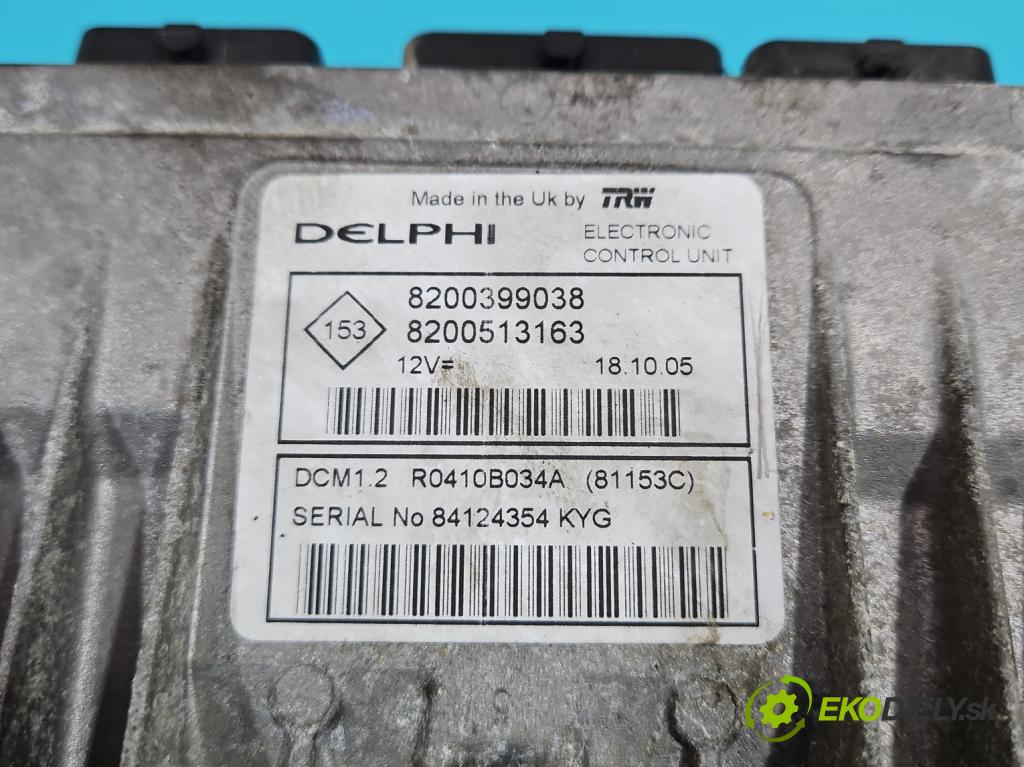 Renault Clio III 2005-2012 1.5 dci 68 hp manual 50 kW 1461 cm3 5- řídící jednotka motoru 8200399038