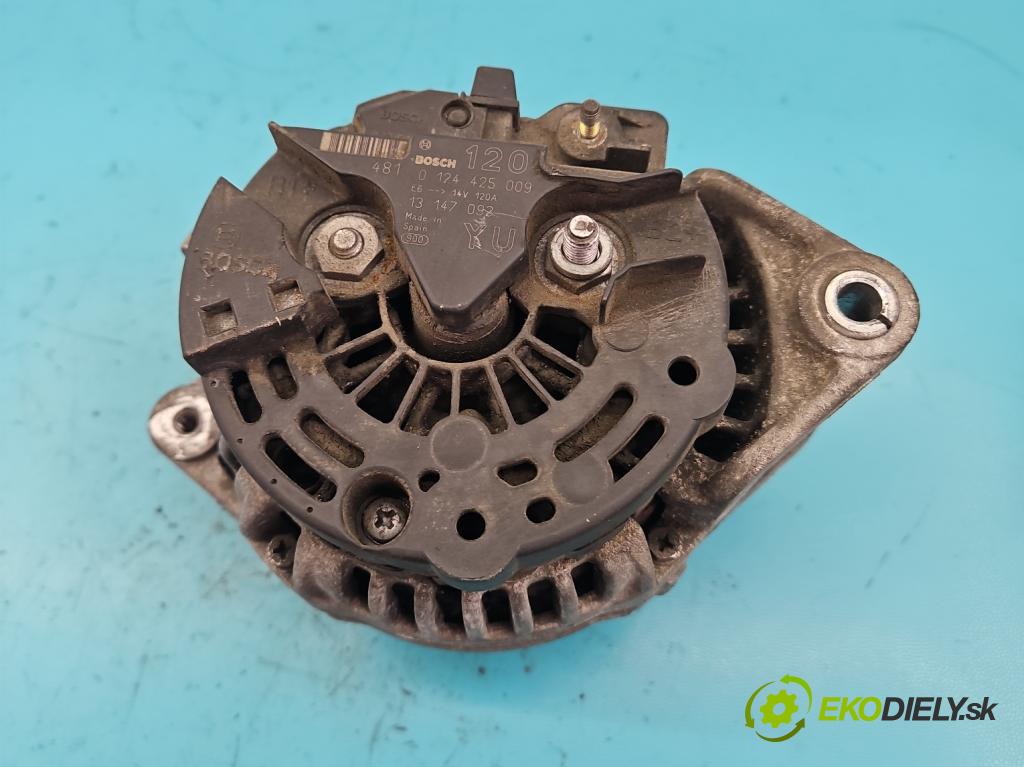 Opel Meriva A 2002-2010 1.6 16V 101 HP manual 74 kW 1598 cm3 5- Alternator 0124425009 (Alternátory)