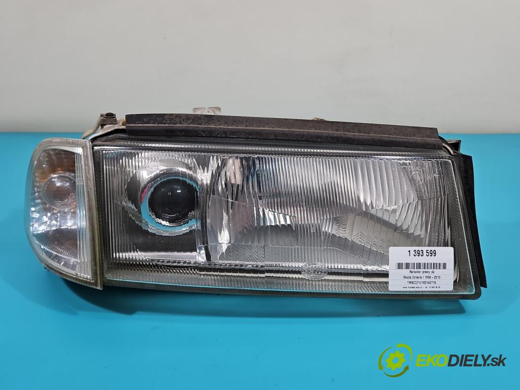 Skoda Octavia I 1996-2010 1.8 20V 125 HP manual 92 kW 1781 cm3 5- Reflektor: pravý  (Pravé)