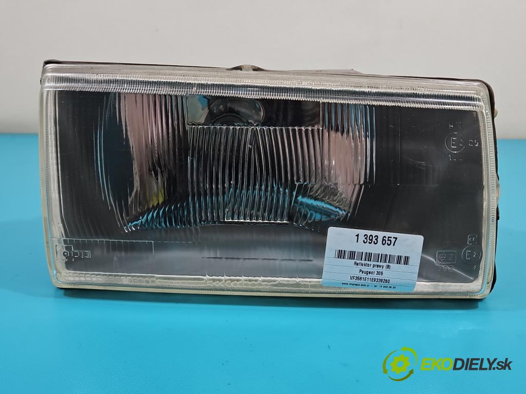 Peugeot 305 1.5 karburátor: 68 HP manual 50 kW 1472 cm3 5- Reflektor: pravý  (Pravé)