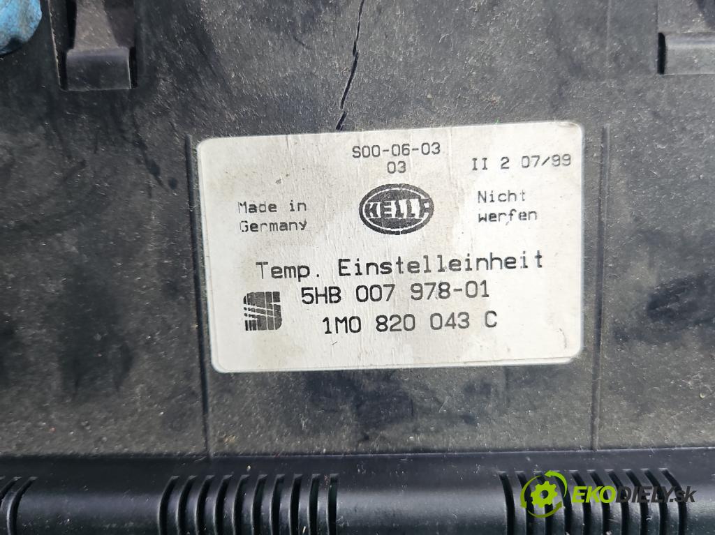 Seat Toledo II 1998-2004 1.8 20V 125 HP manual 92 kW 1781 cm3 4- panel kúrenia 1M0820043C