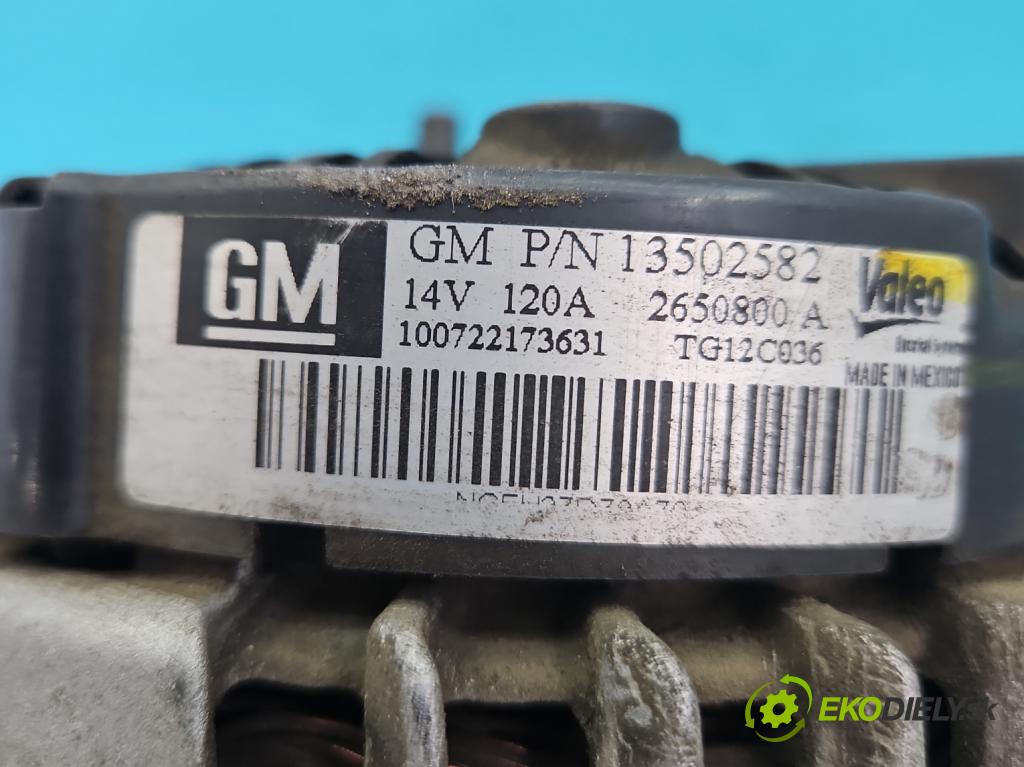 Opel Insignia A 2008-2017 2.0 cdti 160 HP manual 118 kW 1956 cm3 5- Alternator TG12C036 (Alternátory)