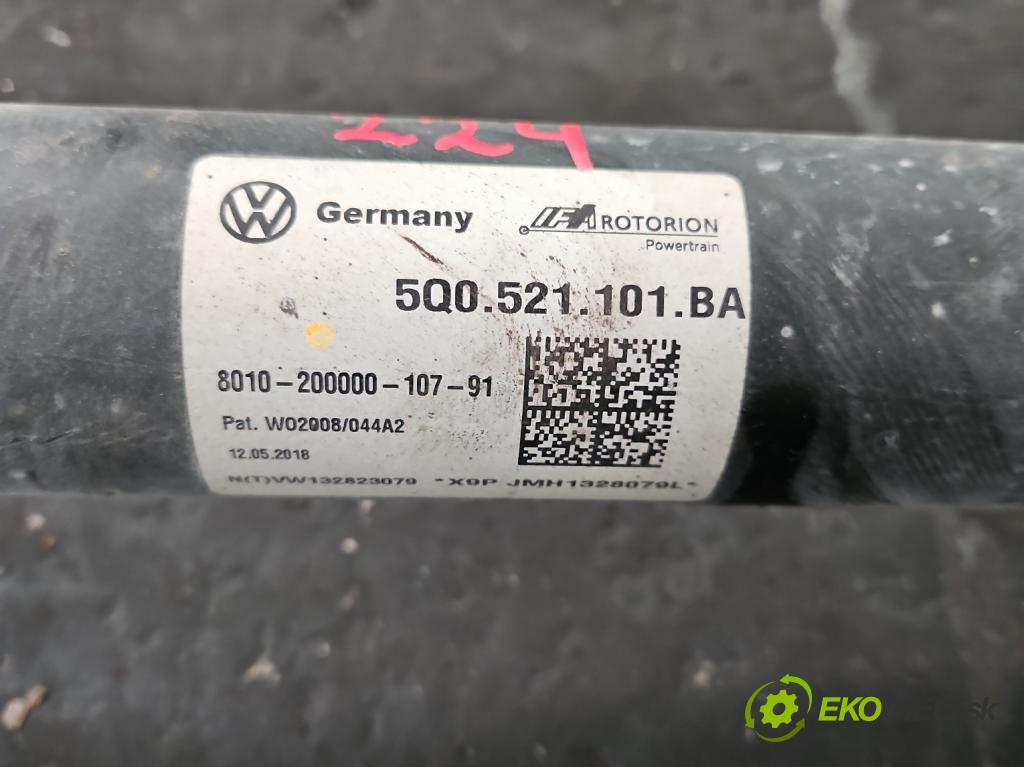 Skoda Karoq 2017- 2.0 tdi 150 HP automatic 110 kW 1968 cm3 5- Hřídel: zadné 5Q0521101BA (Kardaňový hriadeľ)