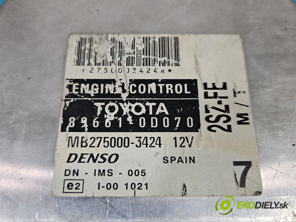 Toyota Yaris I 1999-2005 1.3 vvti 87 hp manual 64 kW 1298 cm3 5- řídící jednotka motoru 89661-0D070