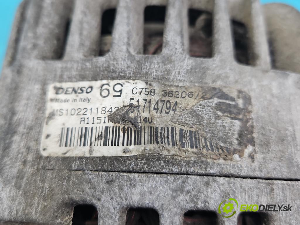 Fiat Panda II 2003-2012 1.1 54 HP manual 40 kW 1108 cm3 5- Alternator 51714794 (Alternátory)