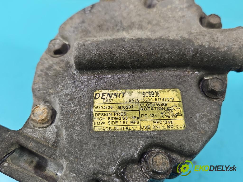 Fiat Panda II 2003-2012 1.1 54 hp manual 40 kW 1108 cm3 5- Kompresor: klíma 51747318 (Kompresory)
