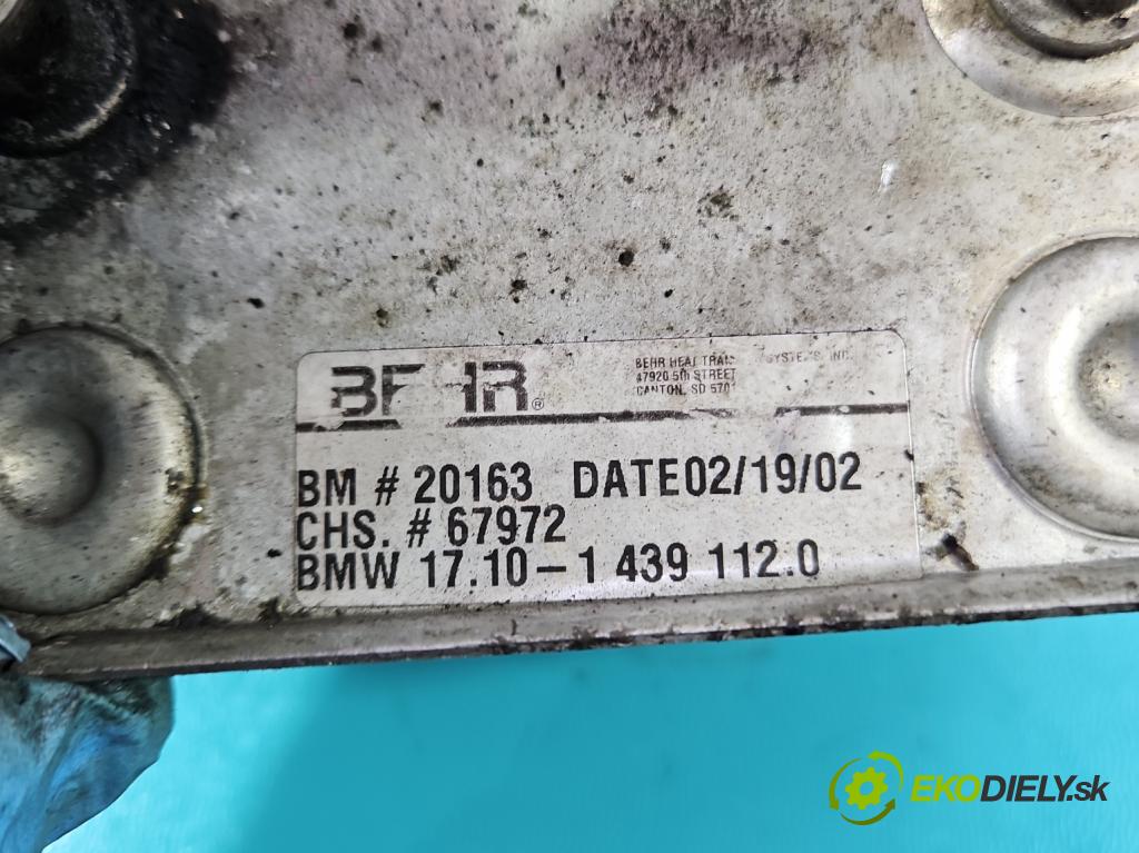 Bmw X5 E53 1999-2006 3.0d 184hp automatic 135 kW 2993 cm3 5- chladič oleja: 1439112