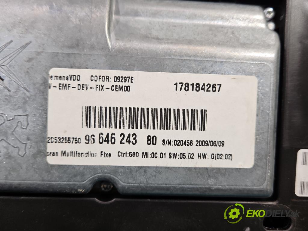 Citroen C4 Grand picasso I 2006-2013 1.6 16V 120 HP manual 88 kW 1598 cm3 5- prístrojovka/ budíky 9664624380 (Prístrojové dosky, displeje)