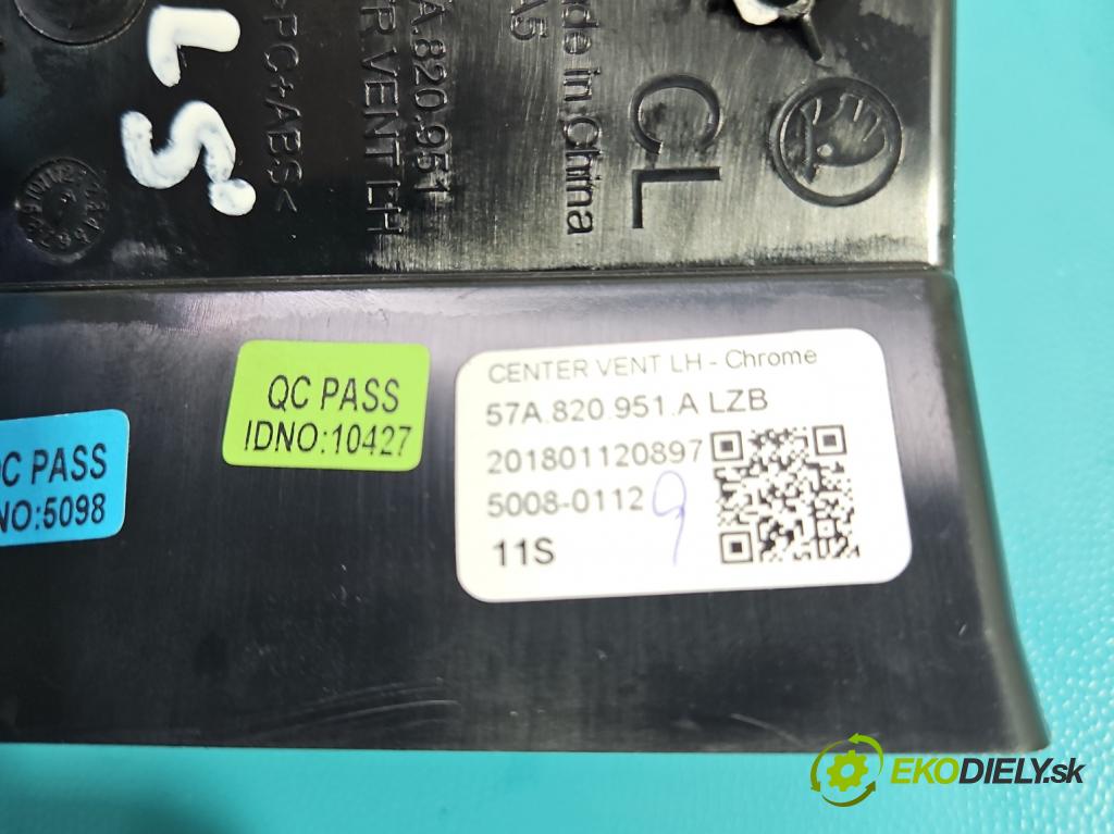 Skoda Karoq 2017- 2.0 tdi 150 HP automatic 110 kW 1968 cm3 5- Mřížka: kúrenia stredová 57A820951A (Mriežky kúrenia (fukáre))