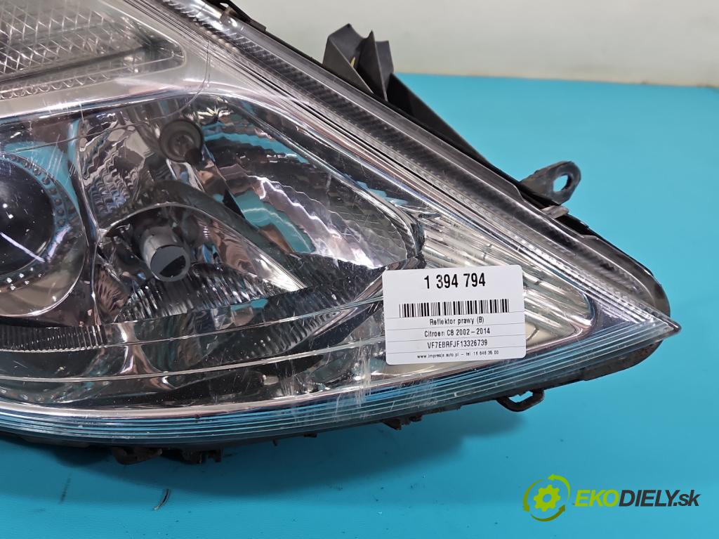Citroen C8 2002-2014 2.0 16V 140 HP automatic 103 kW 1997 cm3 5- Reflektor: pravý 89006368 (Pravé)