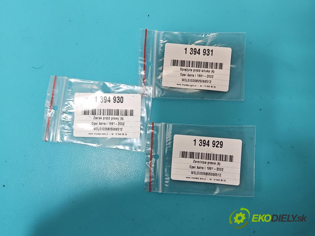 Opel Astra I 1991-2002 1.6 75 HP manual 55 kW 1598 cm3 5- náboj pravé  (Náboje)