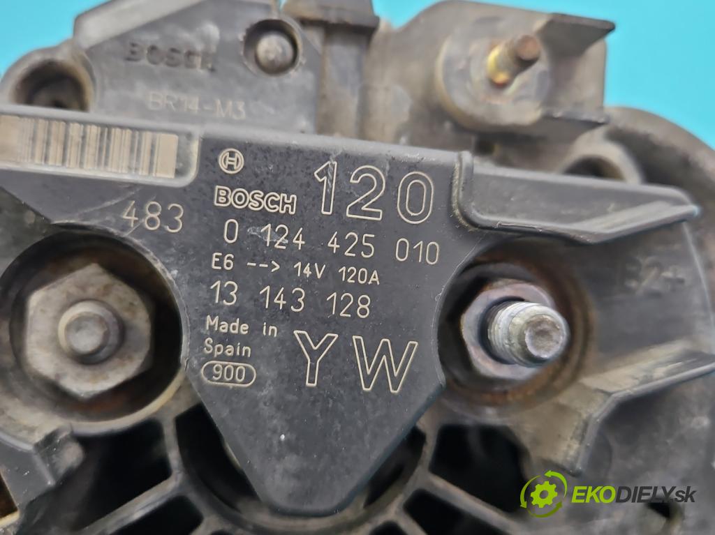 Opel Corsa C 2000-2006 1.2 16V 75 HP manual 55 kW 1199 cm3 5- Alternator 13143128 (Alternátory)