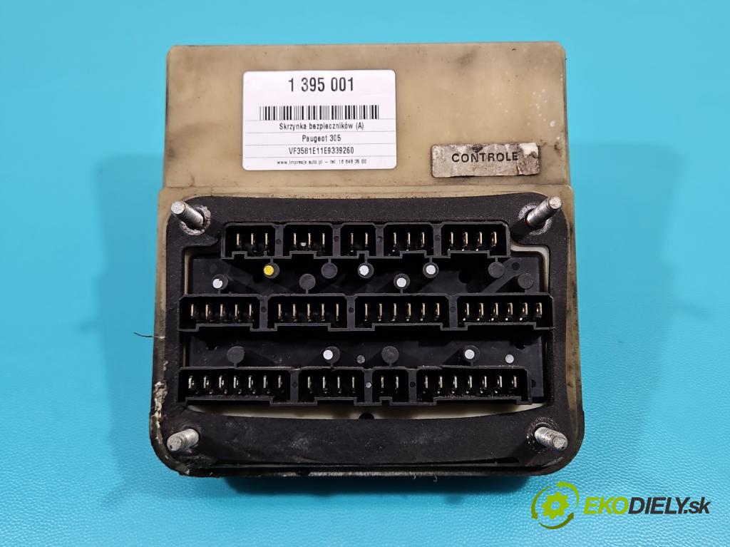 Peugeot 305 1.5 karburátor: 68 hp manual 50 kW 1472 cm3 5- skříňka pojistková  (Pojistkové skříňky)