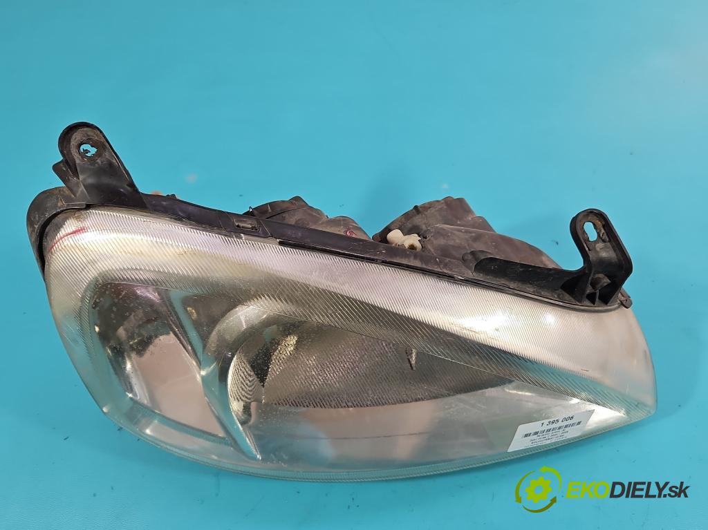 Opel Corsa C 2000-2006 1.2 16V 75 HP manual 55 kW 1199 cm3 5- Reflektor: pravý  (Pravé)