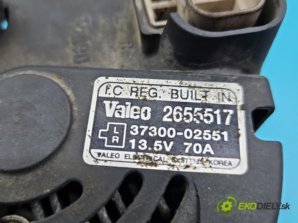 Kia Picanto I 2003-2011 1.0 61 HP manual 44,5 kW 999 cm3 5- Alternator 37300-02551 (Alternátory)