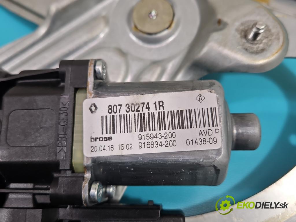 Renault Scenic III 2009-2016 1.6 dci 131 hp manual 96 kW 1598 cm3 5- mechanismus stahování přední pravý 807302741R