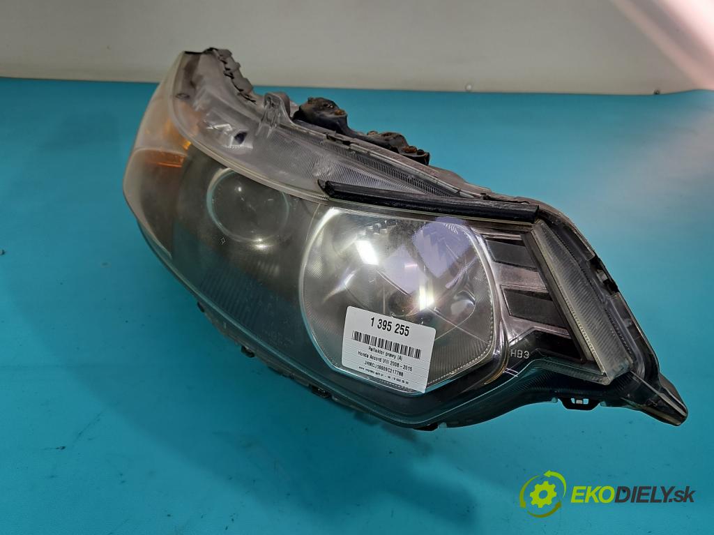 Honda Accord VIII 2008-2015 2.0 VTEC 156 HP automatic 115 kW 1997 cm3 4- Reflektor: pravý  (Pravé)