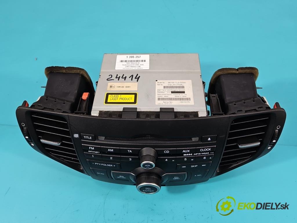 Honda Accord VIII 2008-2015 2.0 VTEC 156 HP automatic 115 kW 1997 cm3 4- Radio originál 39100-TL0-G000