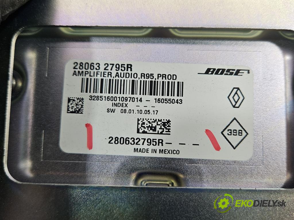 Renault Scenic III 2009-2016 1.6 dci 131 HP manual 96 kW 1598 cm3 5- Zesilovač: 280632795R (Zosilňovače)