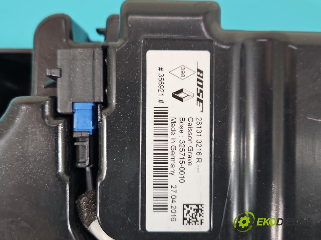 Renault Scenic III 2009-2016 1.6 dci 131 HP manual 96 kW 1598 cm3 5- Subwoofer: 281313216R (Audio zariadenia)