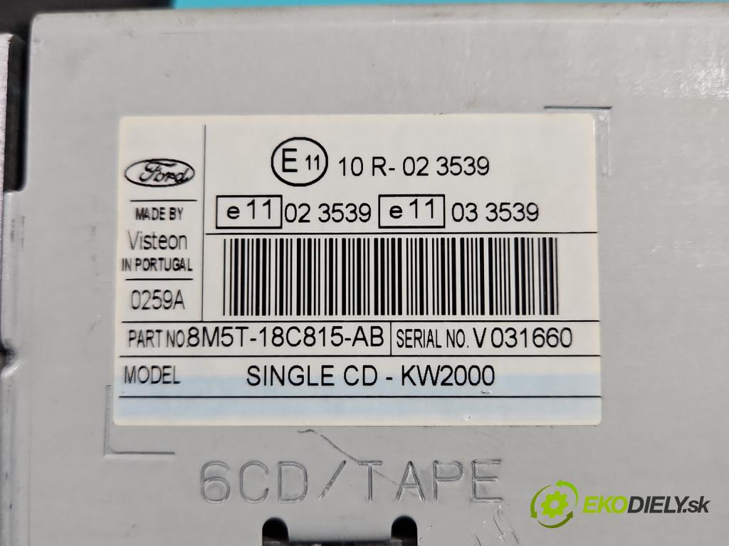 Ford Focus Mk2 2004-2011 1.8 tdci 116 HP manual 85 kW 1753 cm3 4- Radio originál 8M5T-18C815-AB