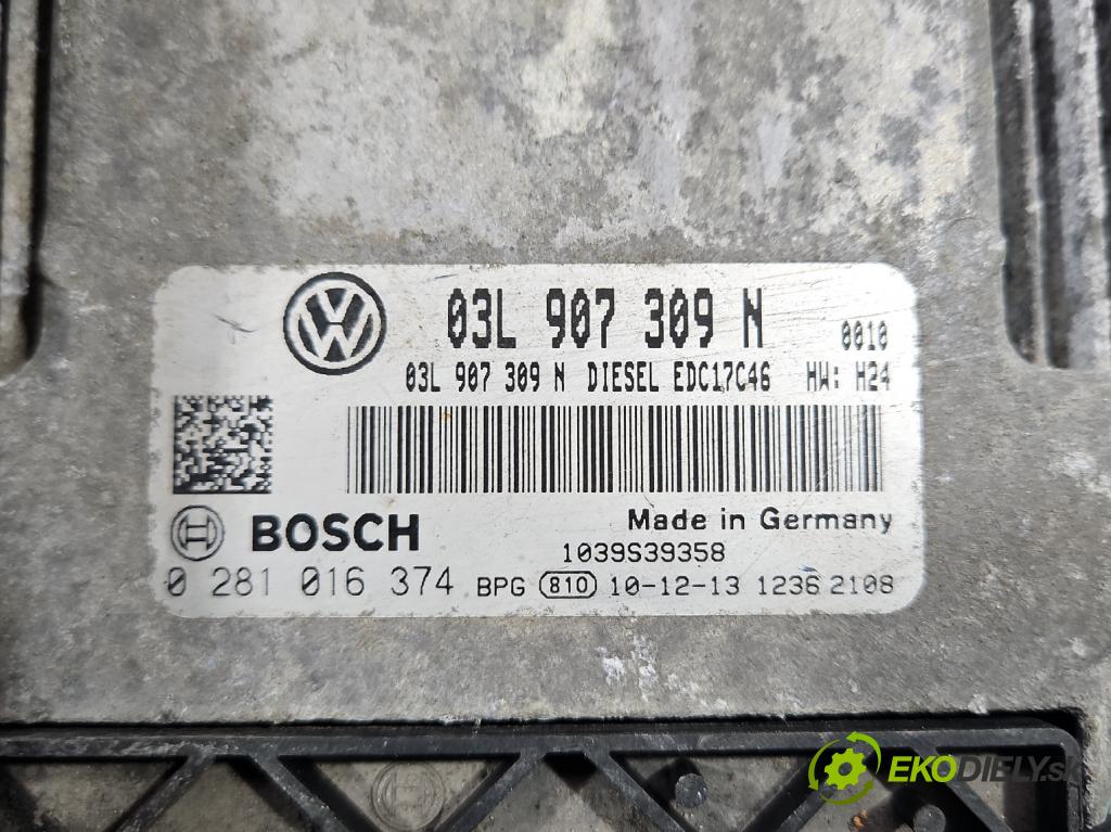 Vw Passat CC 2008-2016 2.0 tdi 140 HP manual 103 kW 1968 cm3 4- riadiaca jednotka motora 03L907309N
