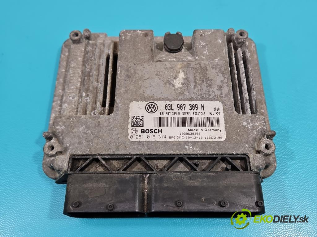 Vw Passat CC 2008-2016 2.0 tdi 140 HP manual 103 kW 1968 cm3 4- riadiaca jednotka motora 03L907309N