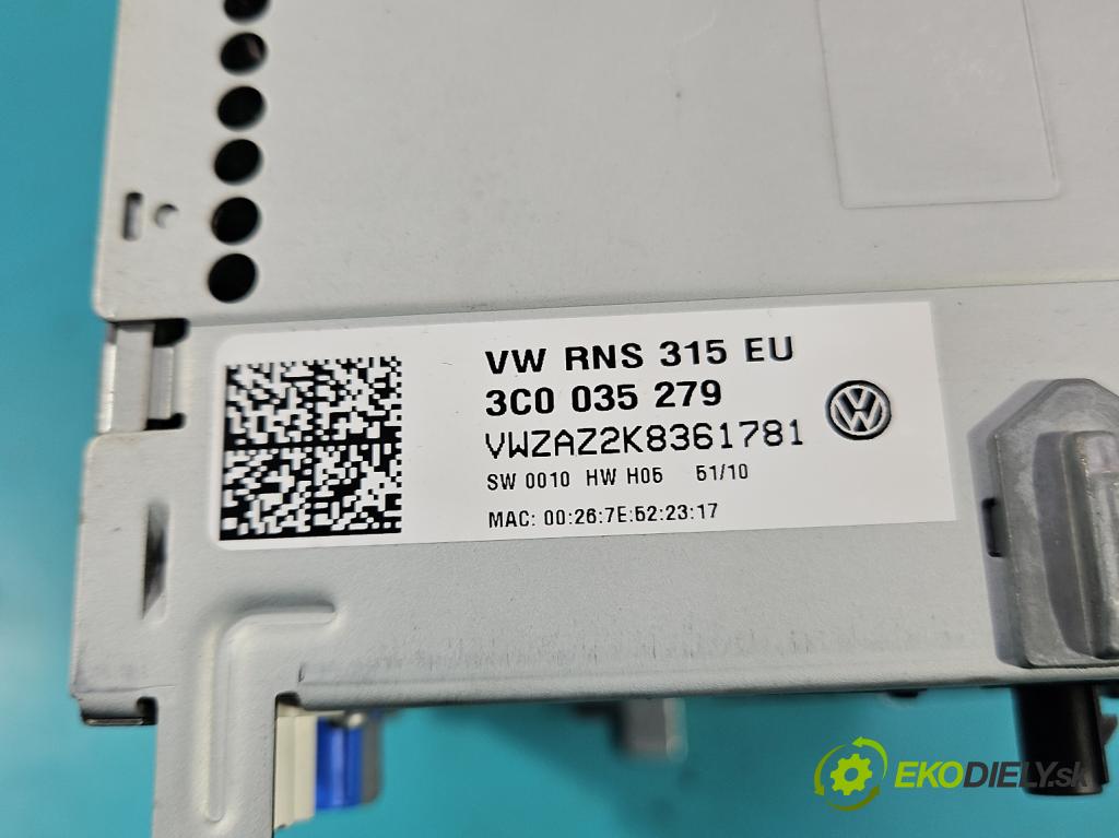 Vw Passat CC 2008-2016 2.0 tdi 140 HP manual 103 kW 1968 cm3 4- Radio originál 3C0035279