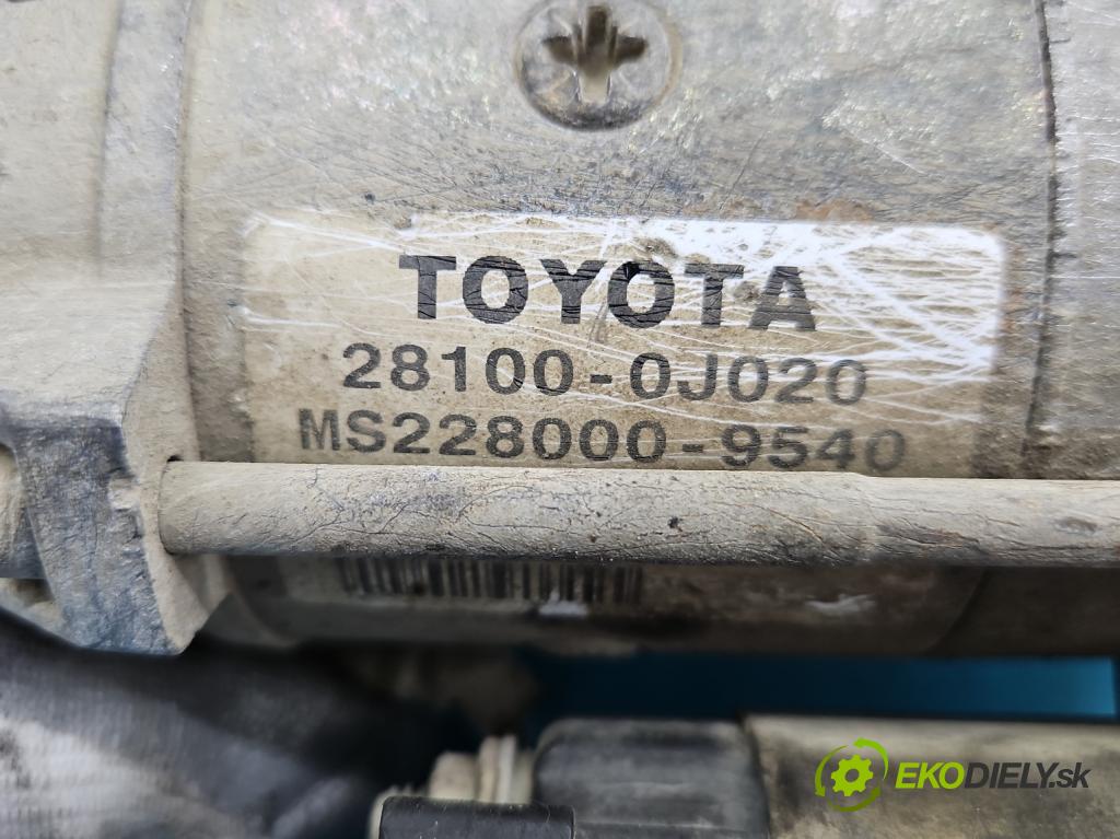 Toyota Yaris I 1999-2005 1.3 vvti 87 HP manual 64 kW 1298 cm3 3- štartér 28100-0J020 (Štartéry)