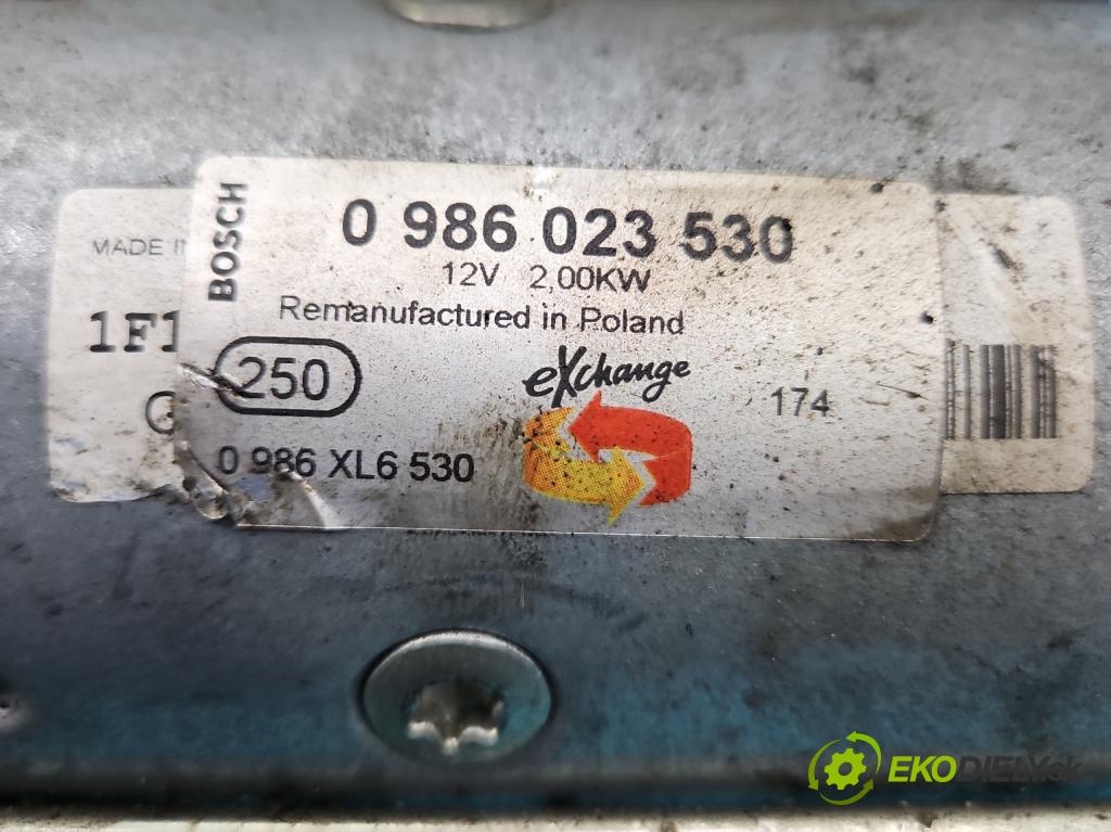 Opel Vivaro 2001-2014 2.0 cdti 114 HP manual 84 kW 1995 cm3 5- štartér 0986023530 (Štartéry)