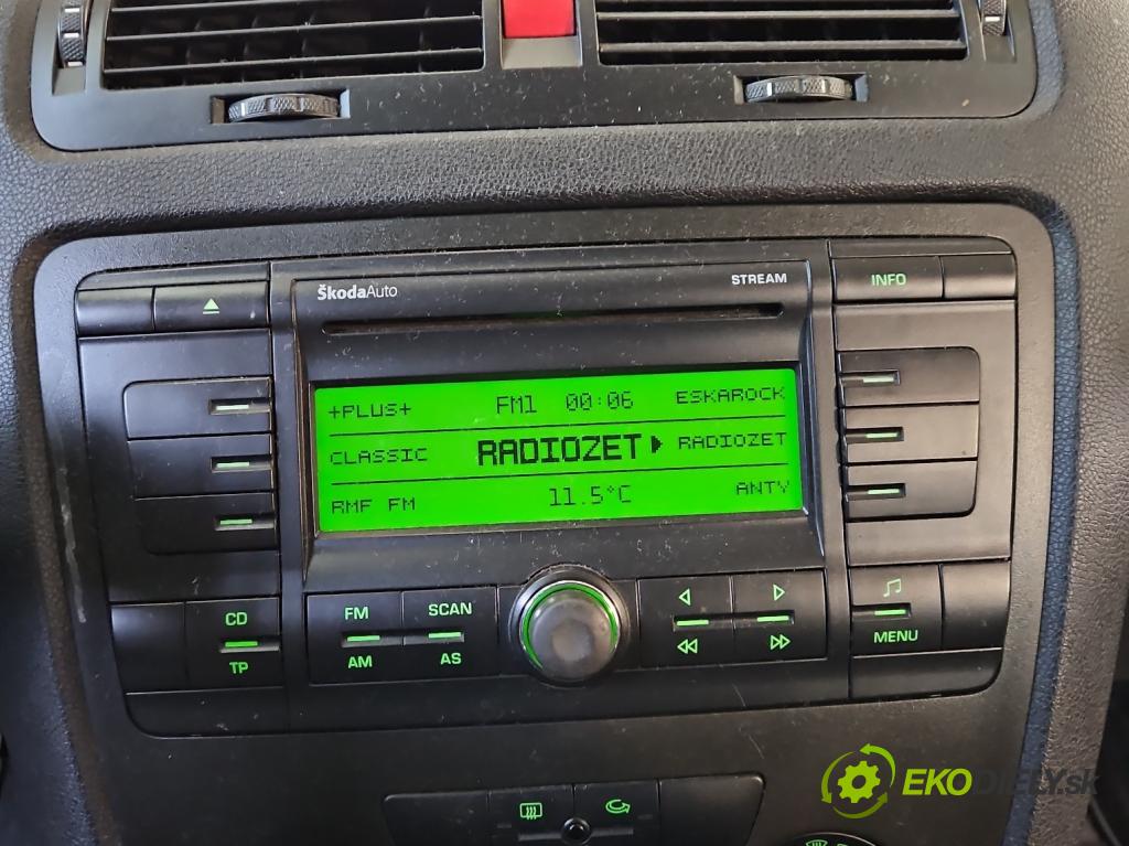 Skoda Octavia II 2004-2013 1.9 tdi 105 HP manual 77 kW 1896 cm3 5- Radio originál 1Z0035161B