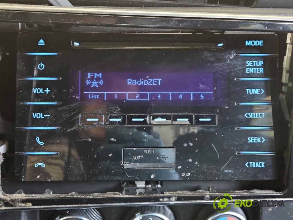 Toyota Corolla E16/E18  2013-2019 1.6 16V 132  HP manual 97 kW 1598 cm3 4- Radio originál 86120-02J91