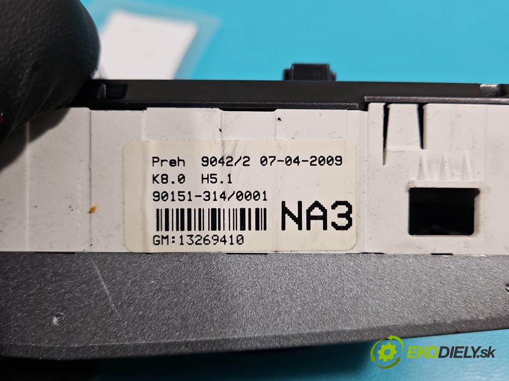 Opel Astra III 2004-2014 1.4 16V 90 HP manual 66 kW 1364 cm3 5- panel kúrenia 13269410