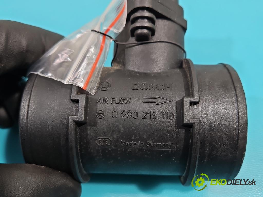 Opel Astra III 2004-2014 1.4 16V 90 HP manual 66 kW 1364 cm3 5- průtokoměr: 0280218119 (Váhy vzduchu)