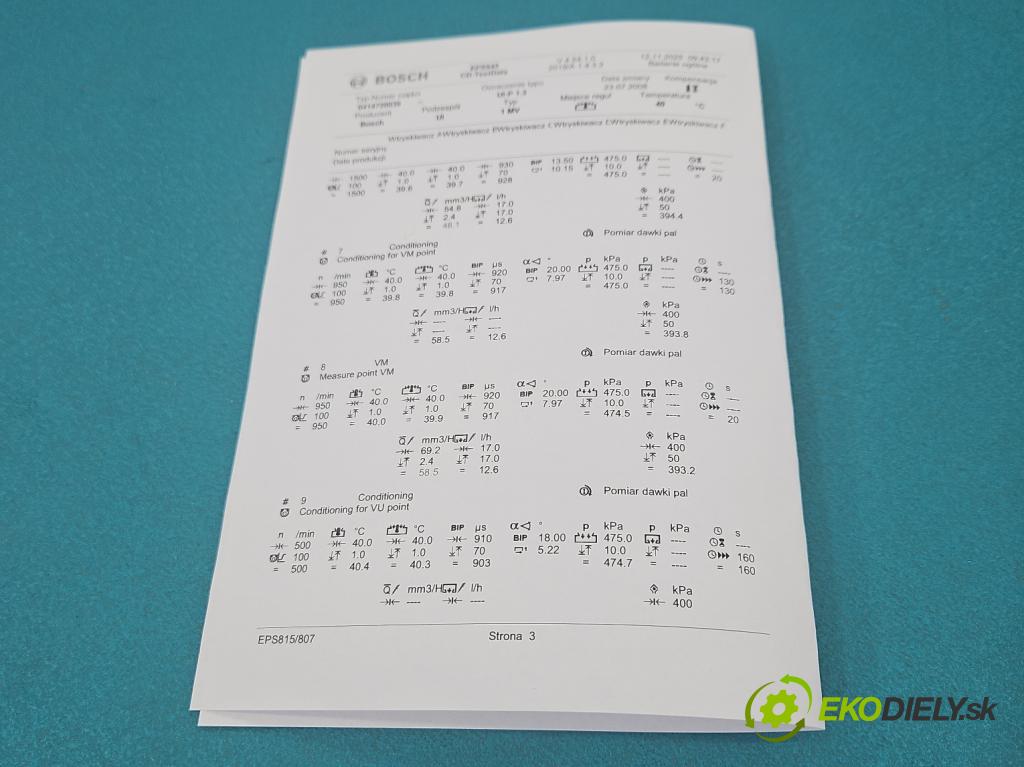 Vw Golf IV 1997-2003 1.9 tdi 131 HP manual 96 kW 1896 cm3 5- vstrekovacie čerpadlo 0414720039 (Vstrekovač paliva)