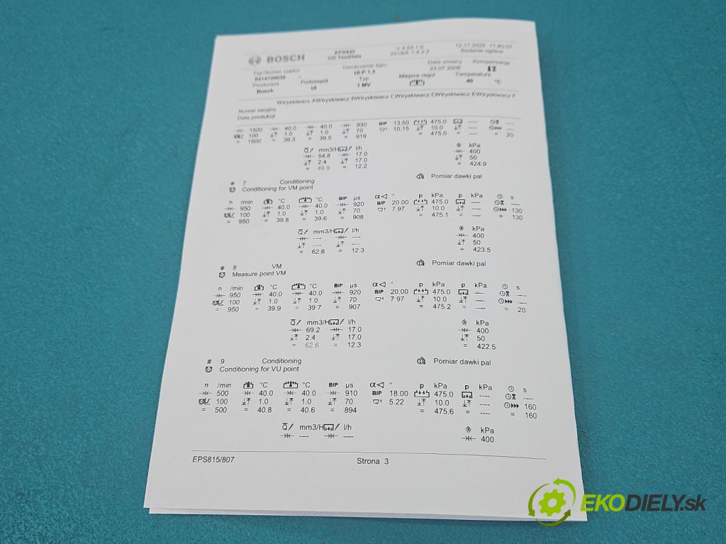 Vw Golf IV 1997-2003 1.9 tdi 131 HP manual 96 kW 1896 cm3 5- vstrekovacie čerpadlo 0414720039 (Vstrekovač paliva)