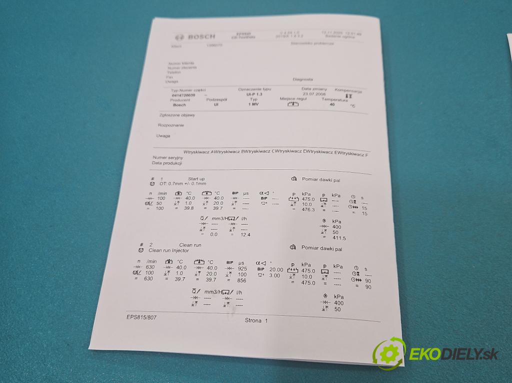 Vw Golf IV 1997-2003 1.9 tdi 131 HP manual 96 kW 1896 cm3 5- vstrekovacie čerpadlo 0414720039 (Vstrekovač paliva)