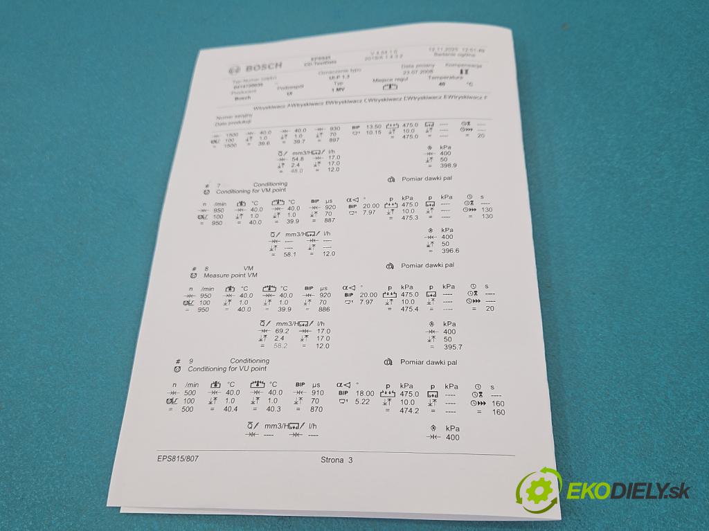 Vw Golf IV 1997-2003 1.9 tdi 131 HP manual 96 kW 1896 cm3 5- vstrekovacie čerpadlo 0414720039 (Vstrekovač paliva)