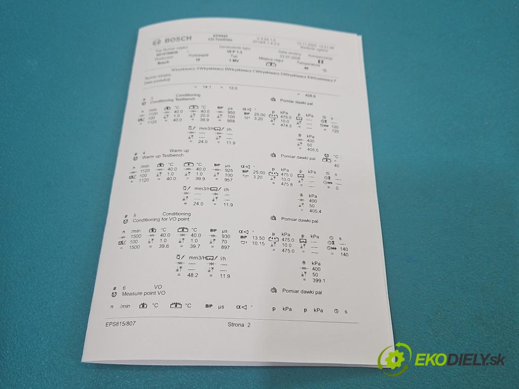 Vw Golf IV 1997-2003 1.9 tdi 131 HP manual 96 kW 1896 cm3 5- vstrekovacie čerpadlo 0414720039 (Vstrekovač paliva)