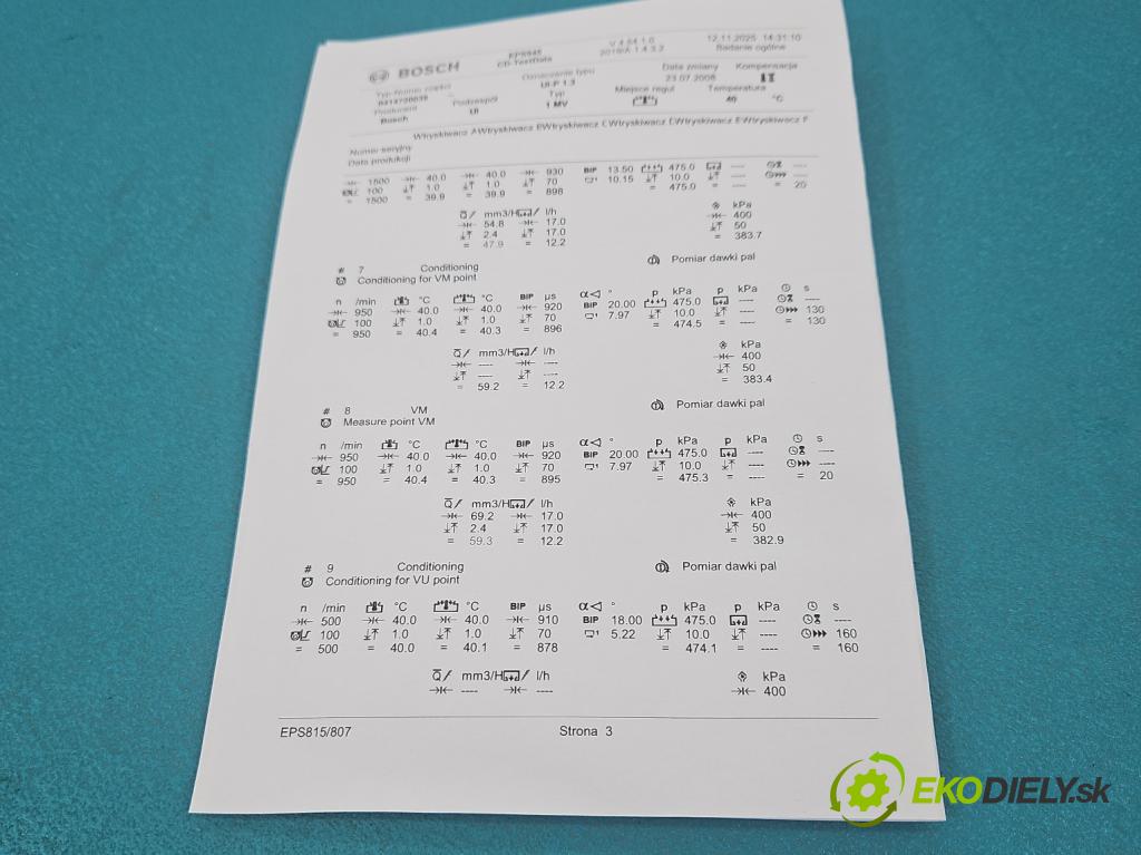 Vw Golf IV 1997-2003 1.9 tdi 131 HP manual 96 kW 1896 cm3 5- vstrekovacie čerpadlo 0414720039 (Vstrekovač paliva)