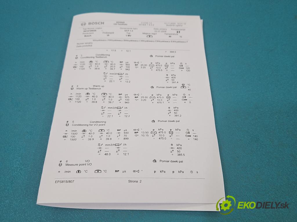 Vw Golf IV 1997-2003 1.9 tdi 131 HP manual 96 kW 1896 cm3 5- vstrekovacie čerpadlo 0414720039 (Vstrekovač paliva)