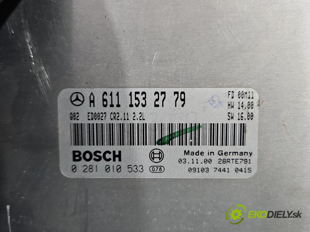 Mercedes E W210 1995-2002 2,2.0 cdi 143 HP manual 105 kW 2148 cm3 4- riadiaca jednotka motora A6111532779